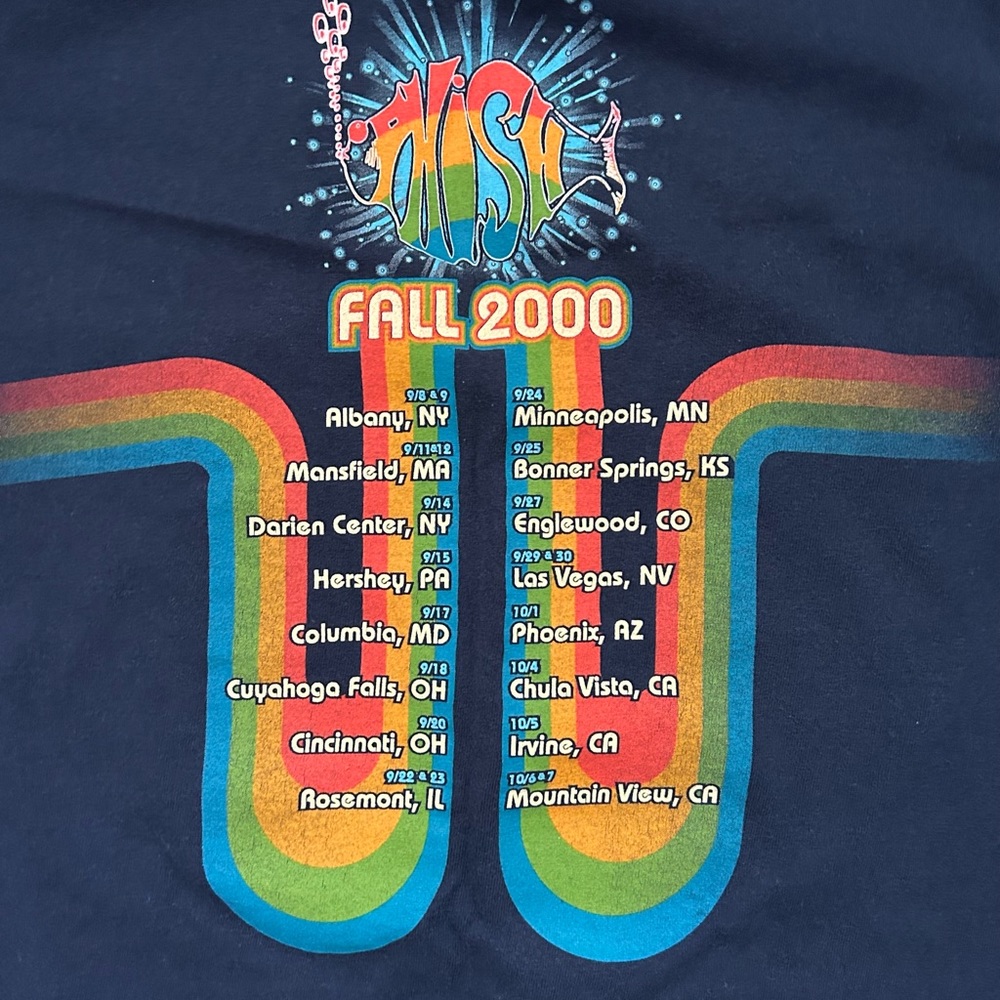 🥳Host Pick😎Vintage Phish Fall 2000 concert t-shirt